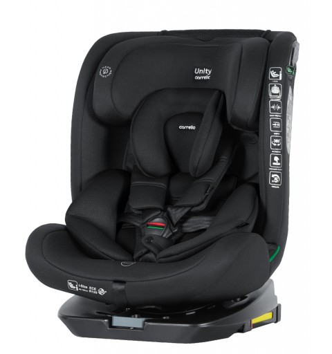 Carrello Unity - fotelik samochodowy obrotowy 9-36 kg | Totality Black